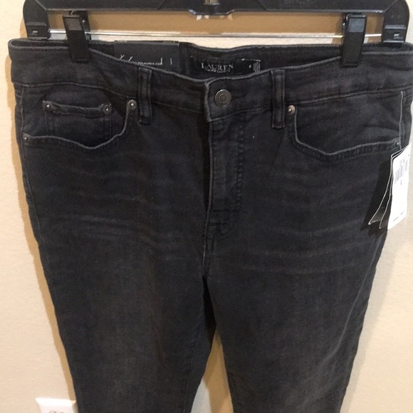 NWT Lauren Ralph Lauren Black Wash Stretch High Rise Ankle Jeans-Size 29/8 - Picture 7 of 11